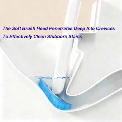 Snofrid Disposable Toilet Brush, Toilet Bowl Wand Holder Set with 24PCS Cleaner Refills, Bathroom Cleaning System for Sink Bathtub Drain Wash Basin Urinal，Wall-Mount Scrubbing Toilet Brush Bathroom Cleaning Kit